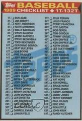 Checklist 1T-132T #132T Baseball Cards 1989 Topps Traded Prices