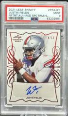 Justin Fields [Red] #BA-JF1 Football Cards 2021 Leaf Trinity Signatures Prices