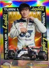Yuki Tsunoda #TUTL-YT Racing Cards 2023 Topps Chrome Formula 1 Turn Up the Lights Prices