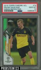 Erling Haaland [Green Refractor] Soccer Cards 2019 Topps Chrome UEFA Champions League Prices