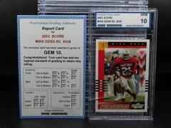 Mike Doss Football Cards 2003 Panini Score Prices