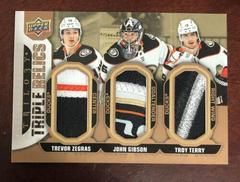 Trevor Zegras, John Gibson, Troy Terry Hockey Cards 2022 Upper Deck Trilogy Triple Relics Prices