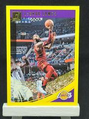 LeBron James [Yellow Flood] #94 Basketball Cards 2018 Panini Donruss Prices