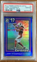 Larry Fitzgerald [Blue] Football Cards 2017 Panini Donruss Optic 1981 Tribute Prices