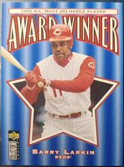 Barry Larkin[1995mvp award winner] #707 Baseball Cards 1996 Upper Deck Prices
