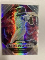 Luis Robert [Silver Prizm] Baseball Cards 2021 Panini Prizm Fireworks Prices