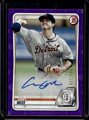 Casey Mize [Purple] Baseball Cards 2020 Bowman Paper Prospect Autographs Prices