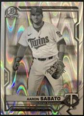 Aaron Sabato [Black & White RayWave Refractor] #BDC-163 Baseball Cards 2021 Bowman Draft Chrome Prices