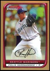 Felix Hernandez [Gold Refractor] Baseball Cards 2008 Bowman Chrome Prices