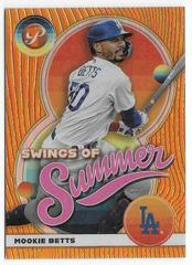 Mookie Betts [Orange] Baseball Cards 2023 Topps Pristine Swings of Summer Prices
