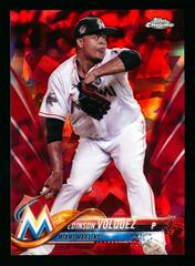 Edinson Volquez [Red] #22 Baseball Cards 2018 Topps Chrome Sapphire Prices