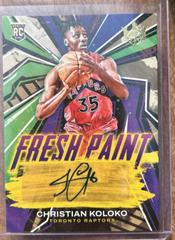 Christian Koloko #FP-CKT Basketball Cards 2022 Panini Court Kings Fresh Paint Autographs Prices