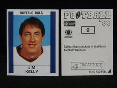 Jim Kelly #9 Football Cards 1988 Panini Sticker Prices