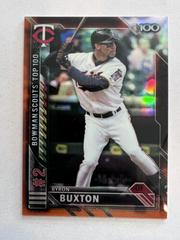 Byron Buxton [Orange] Baseball Cards 2016 Bowman Scouts' Top 100 Prices