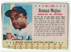Roman Mejias [Hand Cut] #186 Baseball Cards 1963 Post Cereal Prices