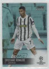 Cristiano Ronaldo [Aqua Refractor] Soccer Cards 2020 Stadium Club Chrome UEFA Champions League Prices