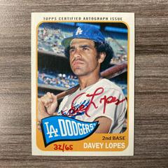 Davey Lopes [Red Ink] Baseball Cards 2014 Topps Heritage Real One Autographs Prices