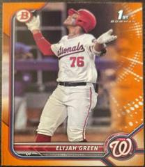 Elijah Green [Orange] #BD-23 Baseball Cards 2022 Bowman Draft Prices