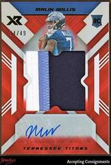 Malik Willis [Red] #RXA-MW Football Cards 2022 Panini XR Rookie XL Swatch Autographs Prices