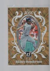 Rickey Henderson [Gold] #M3K-1 Baseball Cards 2023 Panini Donruss Mr. 3000 Prices