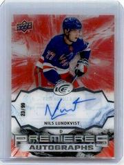 Nils Lundkvist [Autograph] #IPA-NL Hockey Cards 2021 Upper Deck Ice Premieres Prices