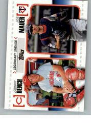 Joe Mauer, Johnny Bench #LL31 Baseball Cards 2010 Topps Legendary Lineage Prices