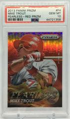 Mike Trout [Red Prizm] Baseball Cards 2013 Panini Prizm Fearless Prices