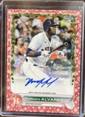 Yordan Alvarez [Red Metallic] #WHA-YA Baseball Cards 2022 Topps Holiday Autographs Prices