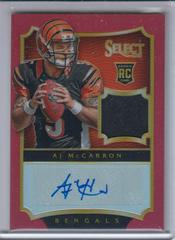 AJ McCarron [Jersey Autograph Red Prizm] #206 Football Cards 2014 Panini Select Prices