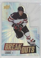 Carson Lambos #TCB-1 Hockey Cards 2022 Upper Deck Team Canada Juniors Breakouts Prices