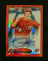 Bryce Harper [Autograph Red Refractor] #BH Baseball Cards 2012 Topps Chrome Prices