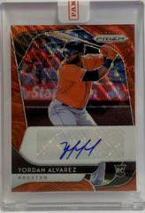 Yordan Alvarez [Red Wave Prizm] #RA-YA Baseball Cards 2020 Panini Prizm Rookie Autographs Prices