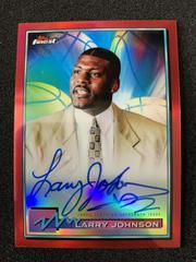 Larry Johnson [Red Refractor] #FA-LJ Basketball Cards 2021 Topps Finest Autographs Prices