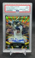 Miguel Sano [Orange Refractor] #YI-6 Baseball Cards 2016 Topps Chrome Youth Impact Prices