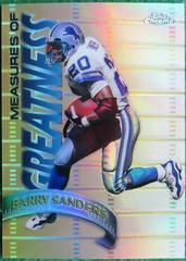 Barry Sanders [Refractor] #MG10 Football Cards 1998 Topps Chrome Measures of Greatness Prices
