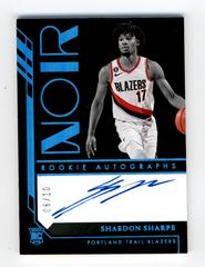 Shaedon Sharpe [Autograph Platinum] #382 Basketball Cards 2022 Panini Noir Prices