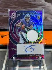 Zay Flowers [Neon Purple] #21 Football Cards 2023 Panini Spectra Aspiring Patch Autograph Prices