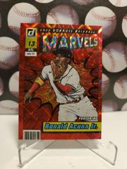 Ronald Acuna Jr. [Red] #M-4 Baseball Cards 2022 Panini Donruss Marvels Prices