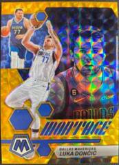 Luka Doncic [Gold] #17 Basketball Cards 2022 Panini Mosaic Montage Prices