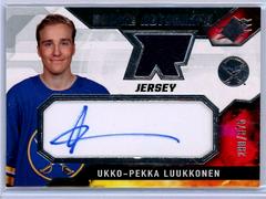 Ukko Pekka Luukkonen #UL Hockey Cards 2021 SPx Rookie Auto Jersey Prices