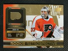 Samuel Ersson [Gold] Hockey Cards 2023 Upper Deck Rookie Retrospective Prices