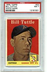Bill Tuttle [White Name] #23 Baseball Cards 1958 Topps Prices