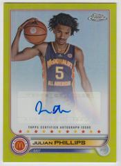 Julian Phillips [Yellow] #CA-JP Basketball Cards 2022 Topps Chrome McDonald's All-American Autographs Prices
