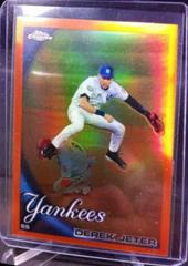 Derek Jeter [Orange Refractor] #165 Baseball Cards 2010 Topps Chrome Prices