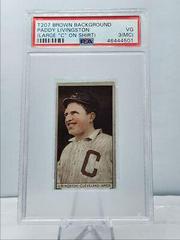 Paddy Livingston [Large C On Shirt] Baseball Cards 1912 T207 Brown Background Prices