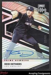Reid Detmers [Prime Numbers B Signature] Baseball Cards 2020 Panini Elite Extra Edition Prices