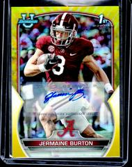 Jermaine Burton [Autograph Yellow] #62 Football Cards 2022 Bowman Chrome University Prices
