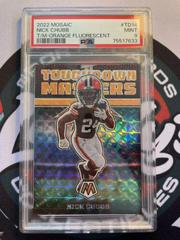 Nick Chubb [Orange Fluorescent] #TD-14 Football Cards 2022 Panini Mosaic Touchdown Masters Prices