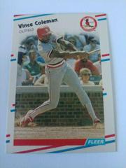 Vince Coleman #27 Baseball Cards 1988 Fleer Prices