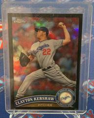 Clayton Kershaw [Black Refractor] #107 Baseball Cards 2011 Topps Chrome Prices